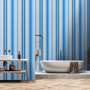 Frosted Blue Stripe Wallpaper