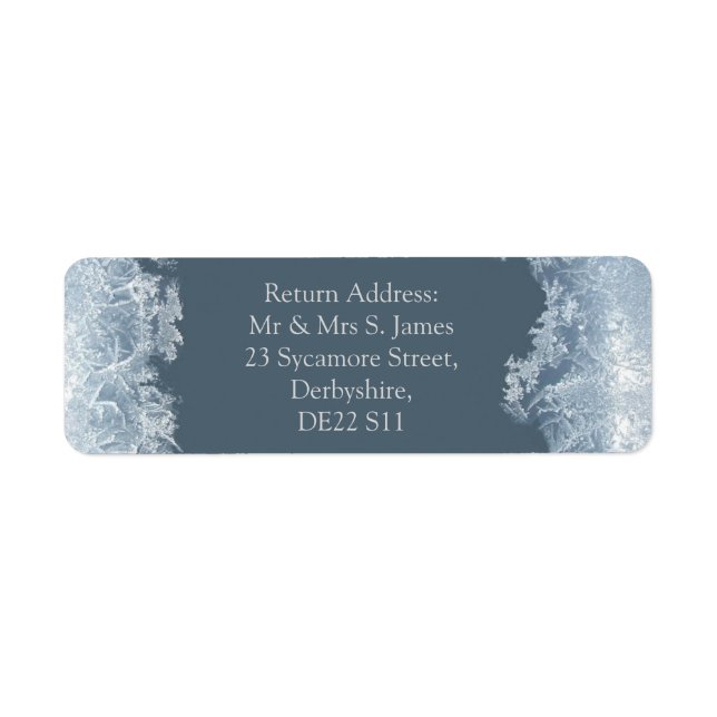 Frosted Blue Winter Wedding Custom (Front)