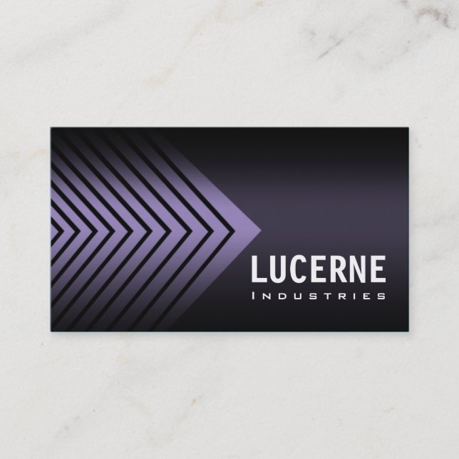 Frosted Chevron custom designer business card (Front)