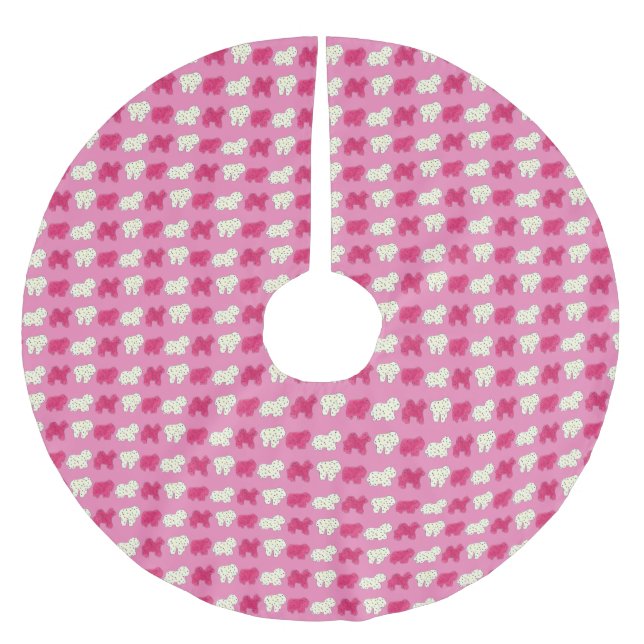 Frosted Circus Animal Cookies Crackers Sprinkles Brushed Polyester Tree Skirt (Front)