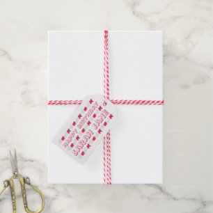 Frosted Circus Animal Cookies Pink White Sprinkles Gift Tags
