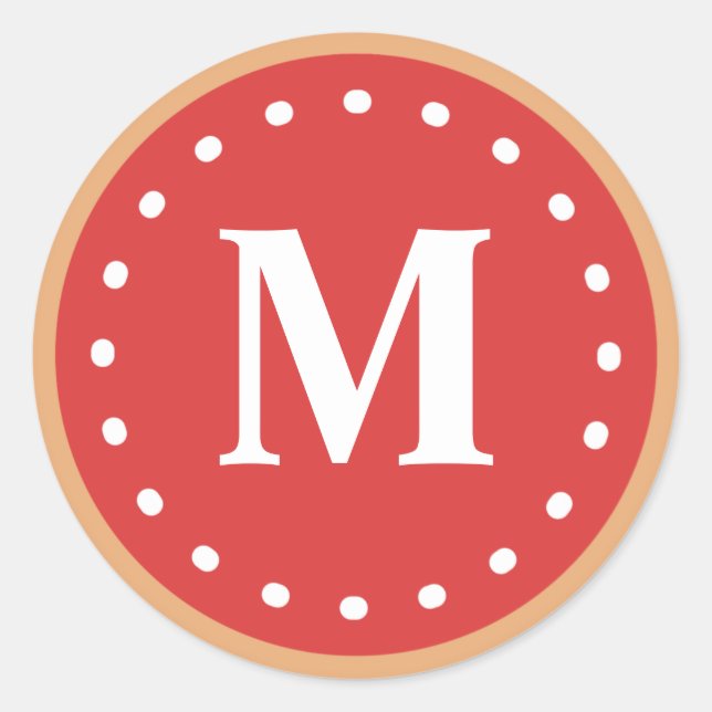 Frosted Cookie Monogram Sticker (Front)