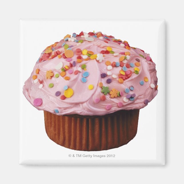 Frosted cupcake with sprinkles magnet (Front)