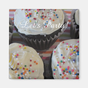 Frosted Cupcakes Party Time Magnet