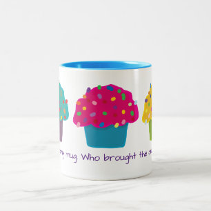 Frosted Cupcakes Rainbow Sprinkle Whimsical Baking Two-Tone Coffee Mug