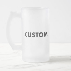 Frosted Custom Beer Stein Glass Blank - 16oz Pint