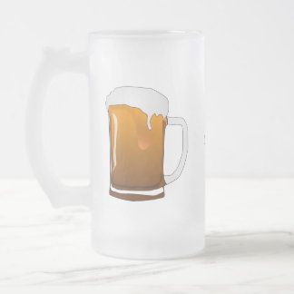 Frosted customisable beer mug