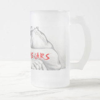 FROSTED DEMON BEER GLASS, DEMON MUSCLE CARS FROSTED GLASS BEER MUG