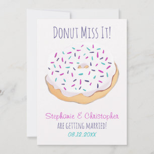 Frosted Doughnut Miss It Wedding Save The Date