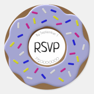 Frosted Doughnut Sprinkles RSVP Blue Envelope Seal
