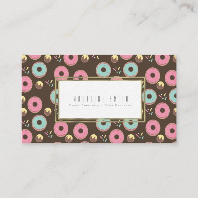 Frosted Doughnuts Baker Doughnut Cake Decorator Business Card (Front)