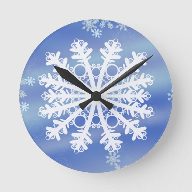 Frosted Edges III Round Clock (Front)