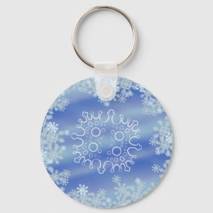 Frosted Edges V Key Ring