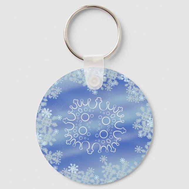 Frosted Edges V Key Ring (Front)