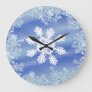 Frosted Edges VII Large Clock