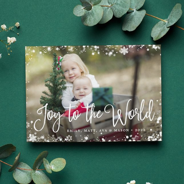 Frosted Frame Holiday Photo Card (Creator Uploaded)
