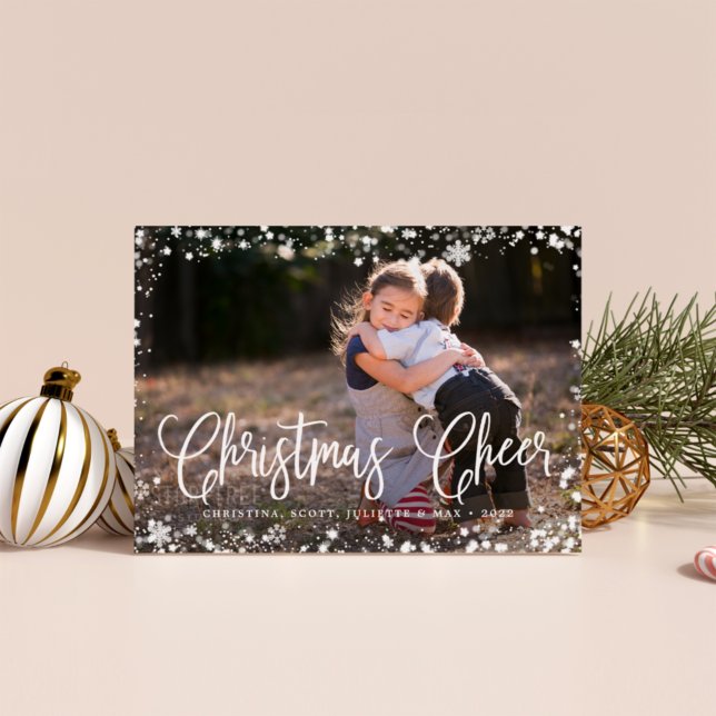 Frosted Frame Holiday Photo Card (Creator Uploaded)