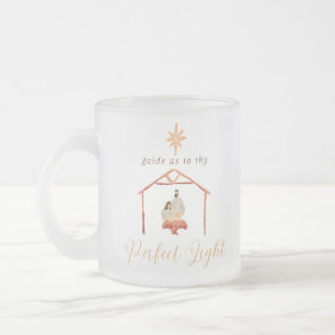 Frosted Glass 10 oz Christmas Coffee Mug