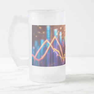 Frosted  glass beer mug