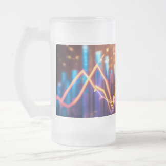 Frosted  glass beer mug