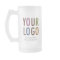 Frosted Glass Beer Mug with Logo 16 oz No Minimum