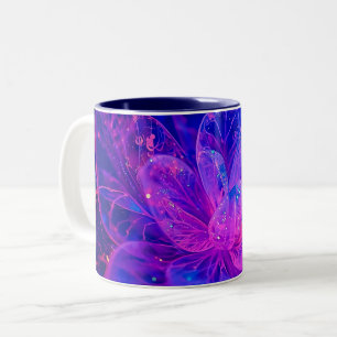 Frosted Glass Bloom Two-Tone Coffee Mug