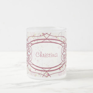 Frosted Glass Coffee Mug Cup Love Bandit