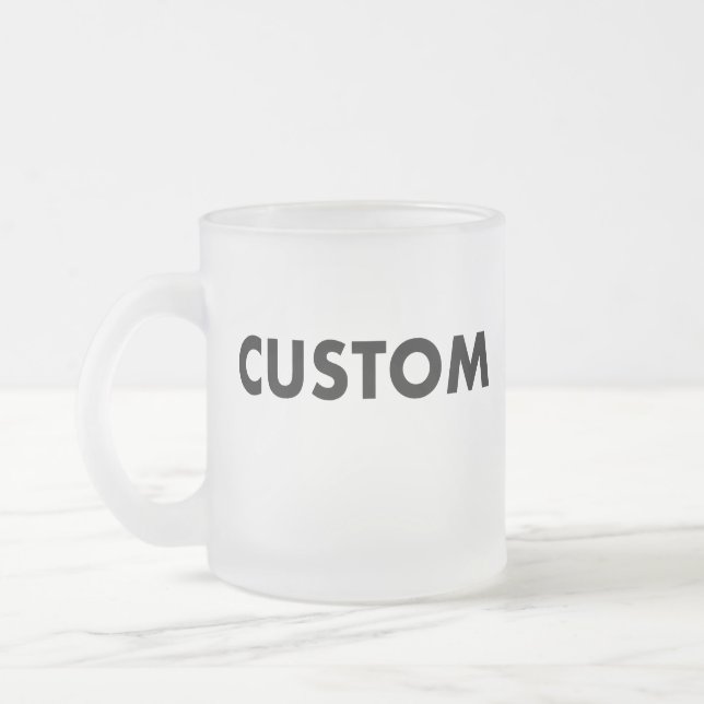 Frosted Glass Custom Mug Blank Template - 10oz (Left)