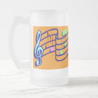 Frosted Glass Footer Musical Notes