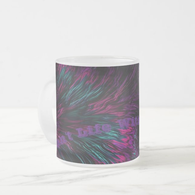 Frosted Glass Love Mug (Front Left)