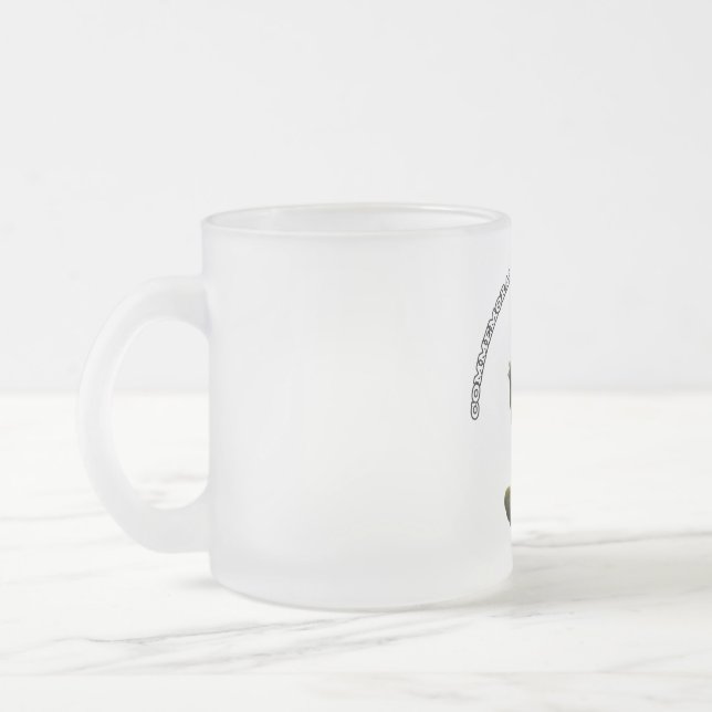 Frosted Glass Mug, 10 oz Coffee Mug (Left)