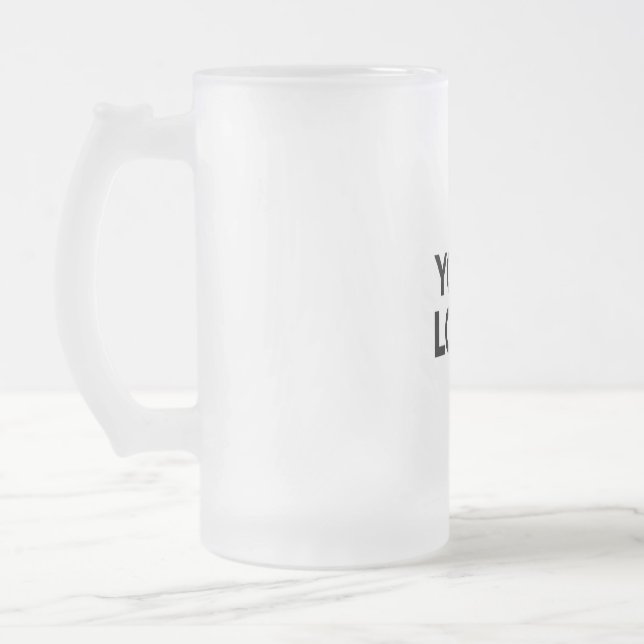 Frosted Glass Mug (16 oz) (Left)