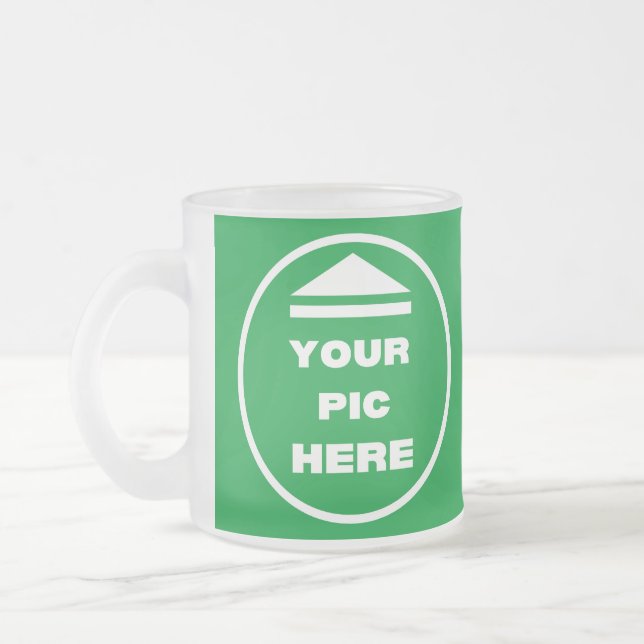Frosted Glass Mug - Add Your Image 11 oz (Left)