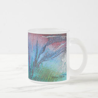 Frosted glass mug by Viktor Tilson