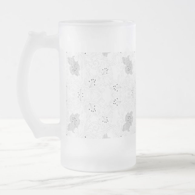 Frosted Glass Mug | Coffee, Tea & Beer (Left)