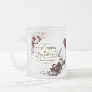 Frosted Glass Mug – Elegant Holiday Edition