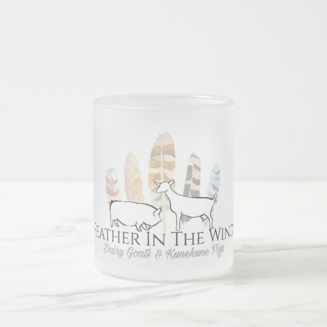 Frosted Glass Mug, FITW logo 10 oz Frosted Glass Coffee Mug (Center)
