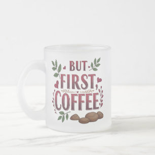 Frosted Glass Mug for coffee lovers
