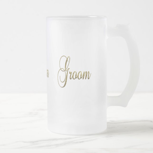 Frosted Glass Mug for the Groom (Right)