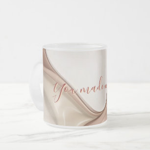 Frosted glass mug in stylish graphic