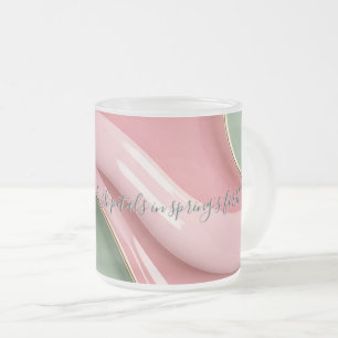 Frosted glass mug in stylish graphic