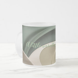 Frosted glass mug in stylish graphic