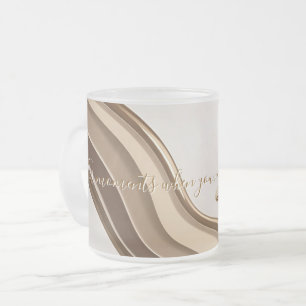 Frosted glass mug in stylish graphic