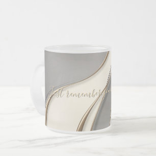 Frosted glass mug in stylish graphic