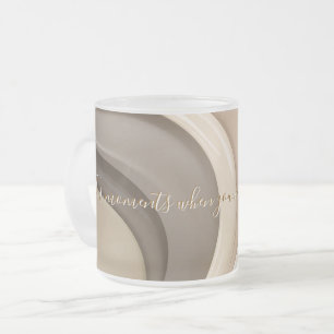 Frosted glass mug in stylish graphic