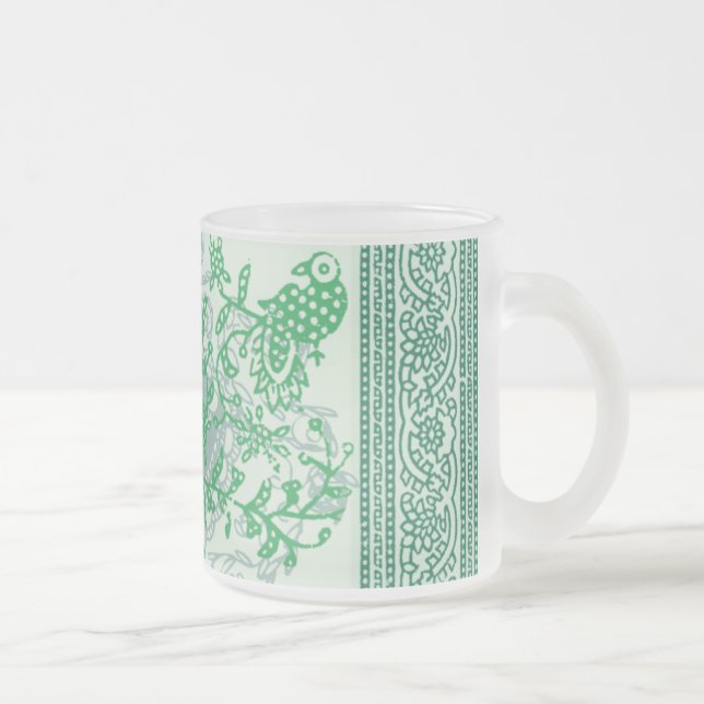 Frosted Glass Mug - Indian Green (Right)