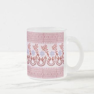 Frosted Glass Mug - Indian Red