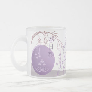 Frosted Glass Mug - Japanese Spring