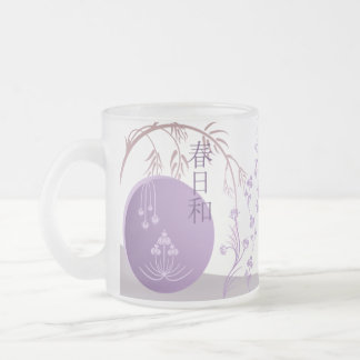 Frosted Glass Mug - Japanese Spring