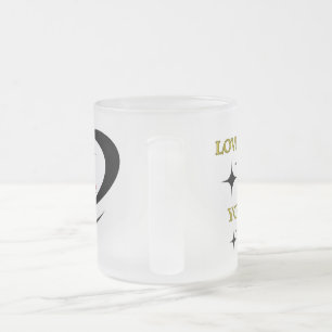 Frosted Glass Mug love your self you’re the best